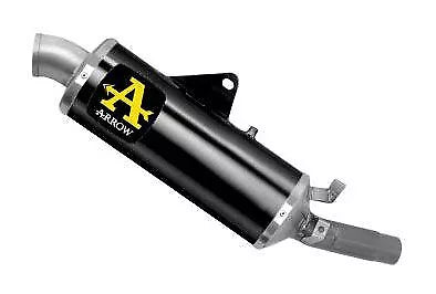 Arrow Indy Race Slip-on Exhaust, Aluminum Dark for Ducati DesertX 950 2022-2024  72638AON