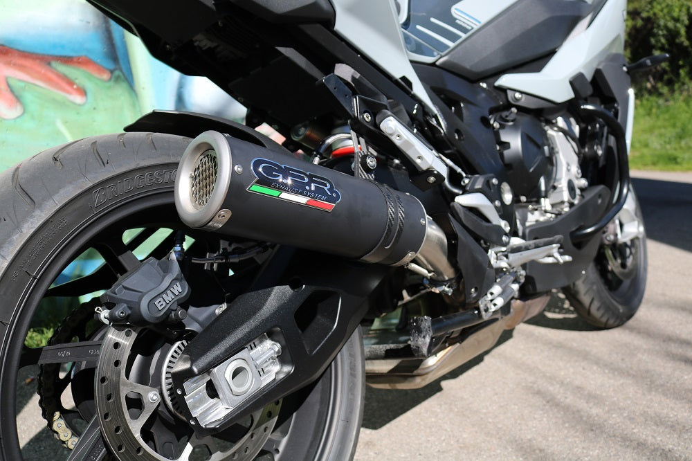 GPR Exhaust for Bmw S1000XR 2020-2023, M3 Black Titanium, Slip-on Exhaust Including Removable DB Killer and Link Pipe