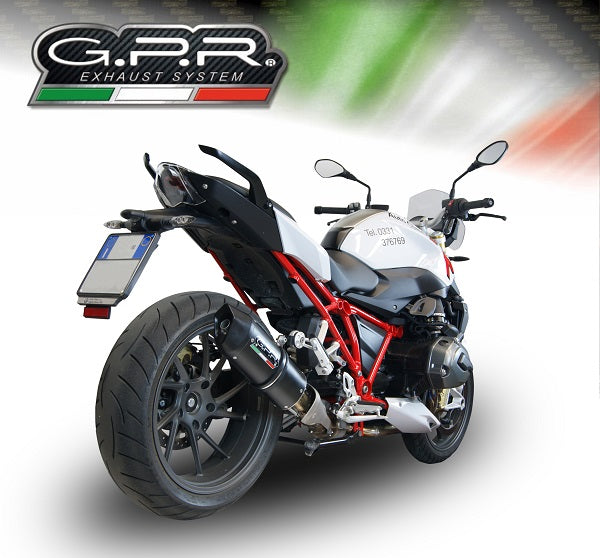 GPR Exhaust for Bmw R1200RS LC 2017-2019, Furore Evo4 Nero, Slip-on Exhaust Including Removable DB Killer and Link Pipe