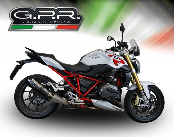 GPR Exhaust for Bmw R1200R 2015 LC 2015-2016, Gpe Ann. Poppy, Slip-on Exhaust Including Removable DB Killer and Link Pipe