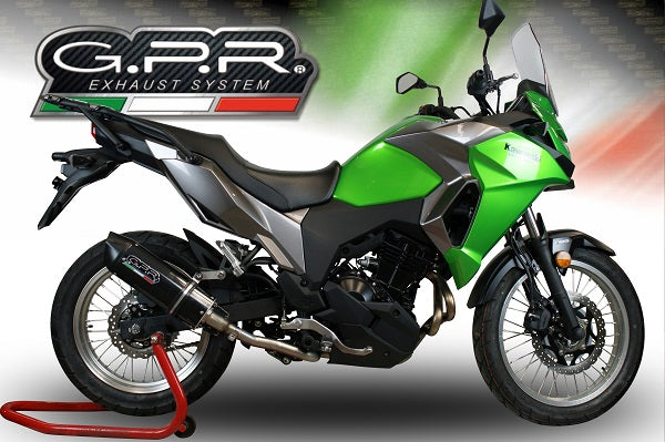 GPR Exhaust System Kawasaki Versys-X 300 2017-2021, Furore Evo4 Poppy, Slip-on Exhaust Including Link Pipe and Removable DB Killer