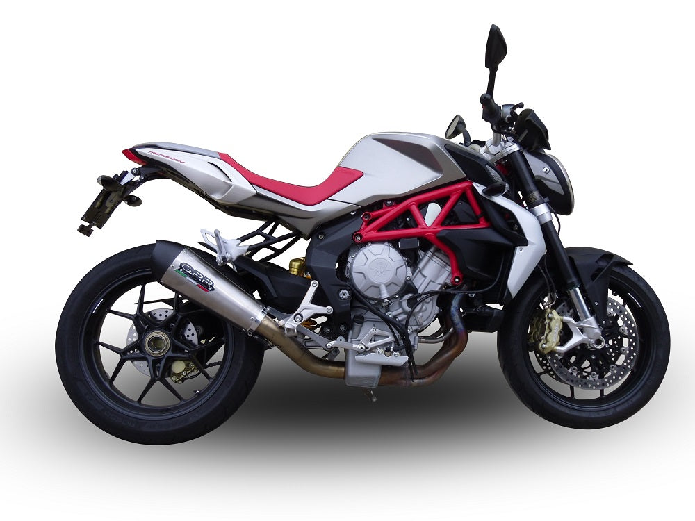 GPR Exhaust System Mv Agusta Brutale 800 2017-2020, Gpe Ann. titanium, Slip-on Exhaust Including Link Pipe and Removable DB Killer