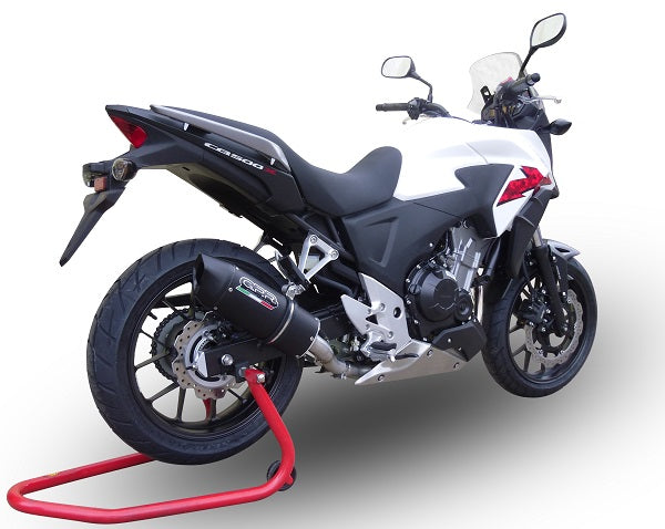 GPR Exhaust System Honda CB500X 2016-2018, Furore Nero, Full System Exhaust