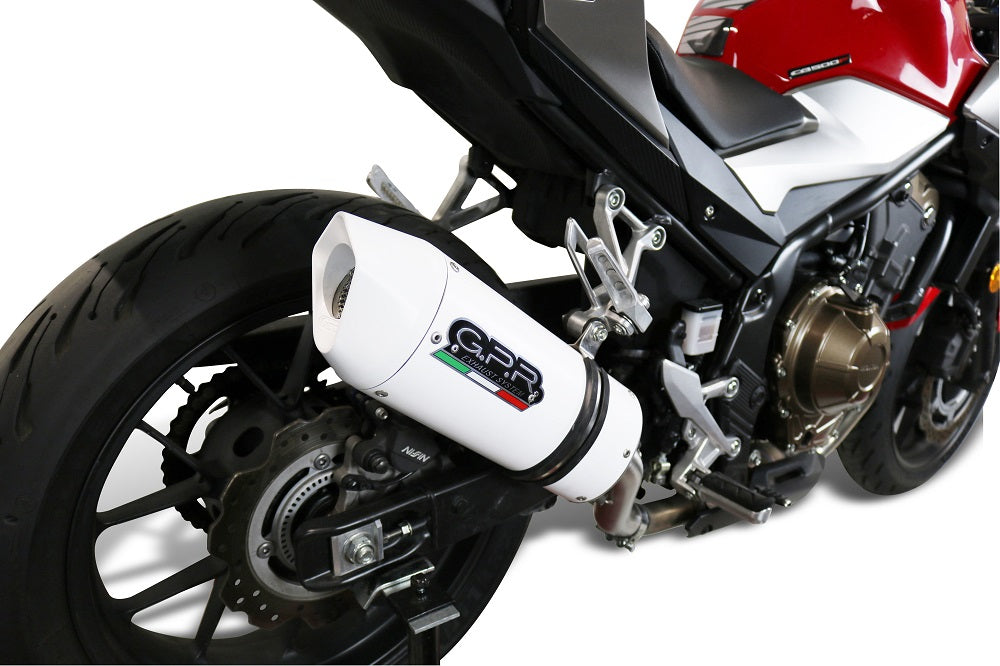 GPR Exhaust System Honda CB500X 2016-2018, Albus Evo4, Slip-on Exhaust Including Removable DB Killer and Link Pipe