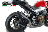 GPR Exhaust System Honda CB500X 2016-2018, GP Evo4 Black Titanium, Slip-on Exhaust Including Removable DB Killer and Link Pipe