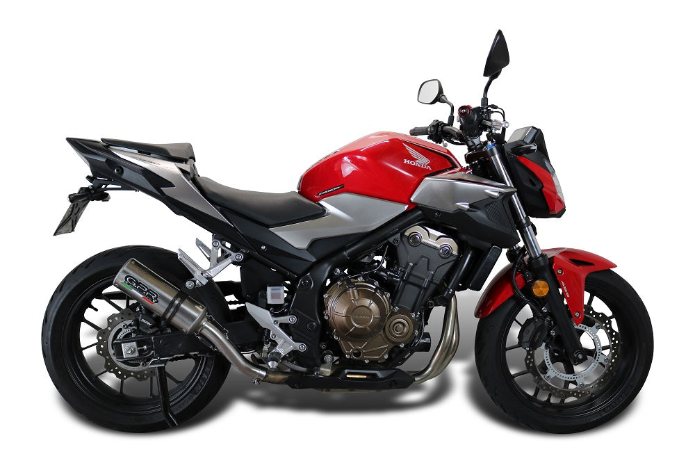 GPR Exhaust System Honda CB500F 2013-2015, M3 Inox , Slip-on Exhaust Including Removable DB Killer and Link Pipe