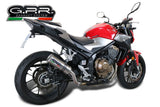 GPR Exhaust System Honda CB500F 2019-2020, M3 Titanium Natural, Slip-on Exhaust Including Removable DB Killer and Link Pipe