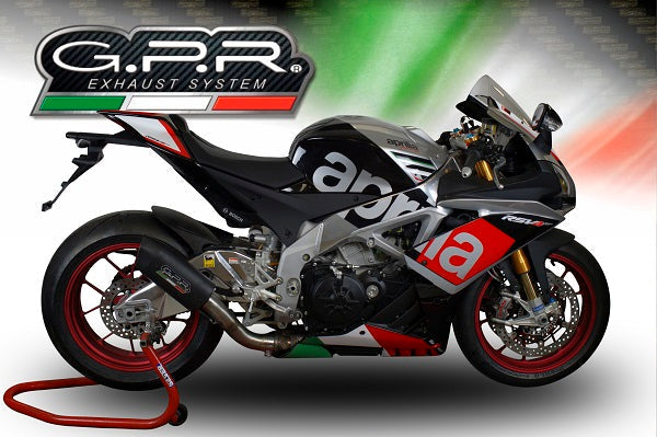 GPR Exhaust for Aprilia Rsv4 1000 - RF - Rr - Racer Pack 2015-2016, Furore Poppy, Slip-on Exhaust Including Removable DB Killer and Link Pipe