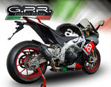 GPR Exhaust for Aprilia Rsv4 1000 - RF - Rr - Racer Pack 2015-2016, Furore Nero, Slip-on Exhaust Including Removable DB Killer and Link Pipe