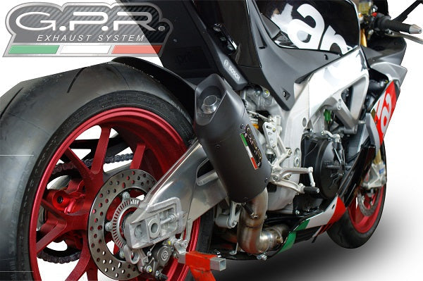 GPR Exhaust for Aprilia Rsv4 1000 - RF - Rr - Racer Pack 2015-2016, Furore Nero, Slip-on Exhaust Including Removable DB Killer and Link Pipe