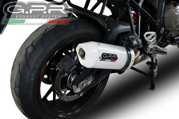 GPR Exhaust for Bmw S1000XR 2015-2016, Albus Ceramic, Slip-on Exhaust Including Removable DB Killer and Link Pipe