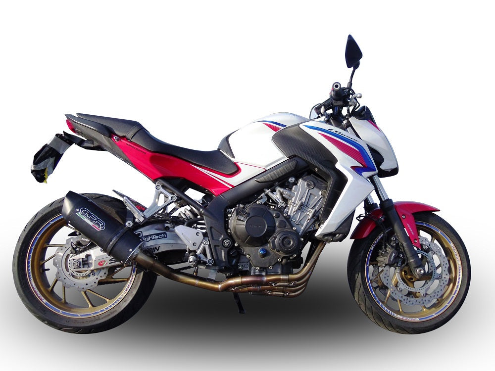 GPR Exhaust System Honda CB650F 2014-2016, Furore Nero, Full System Exhaust, Including Removable DB Killer