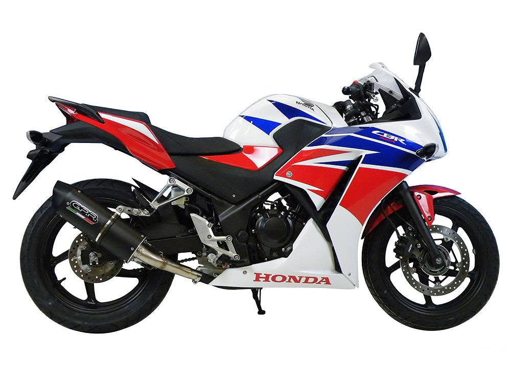 GPR Exhaust System Honda CBR300R 2014-2016, Furore Poppy, Slip-on Exhaust Including Removable DB Killer and Link Pipe