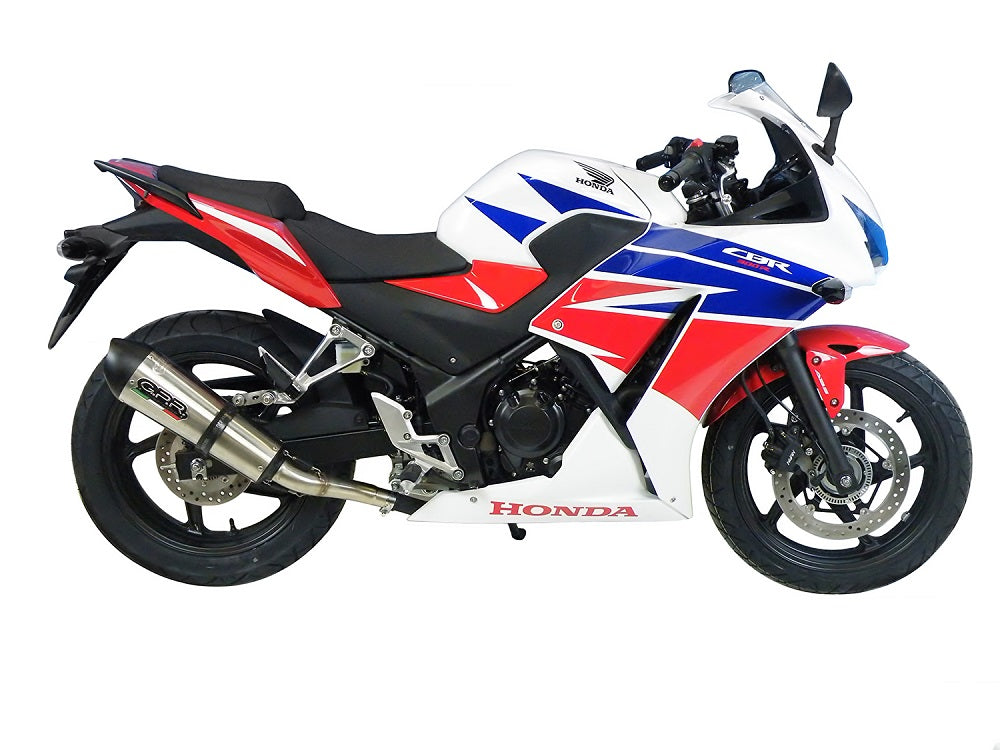 GPR Exhaust System Honda CBR300R 2014-2016, Gpe Ann. titanium, Slip-on Exhaust Including Link Pipe