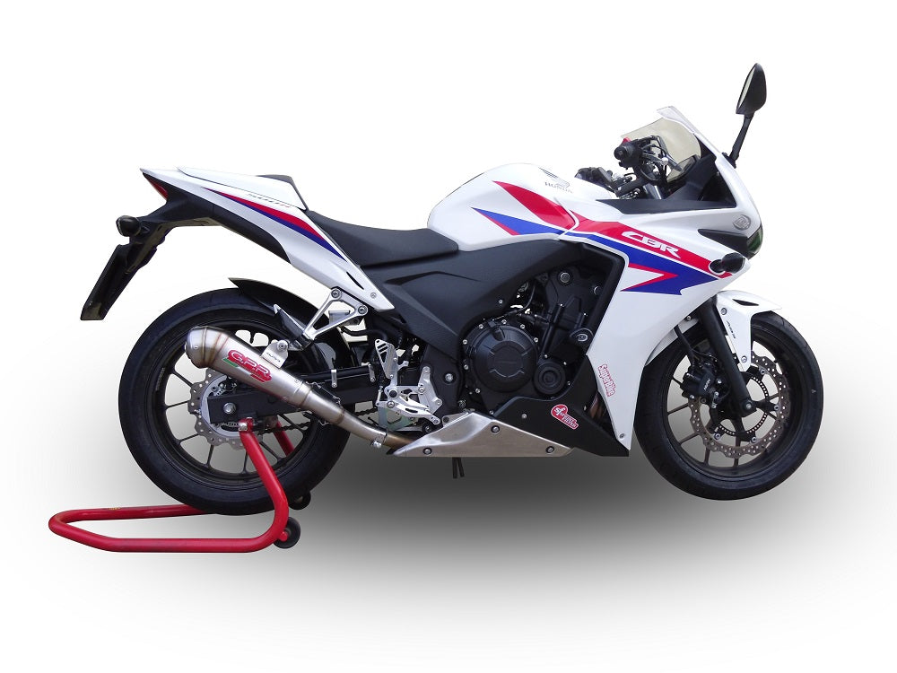 GPR Exhaust System Honda CBR500R 2012-2018, Powercone Evo, Slip-on Exhaust Including Removable DB Killer and Link Pipe