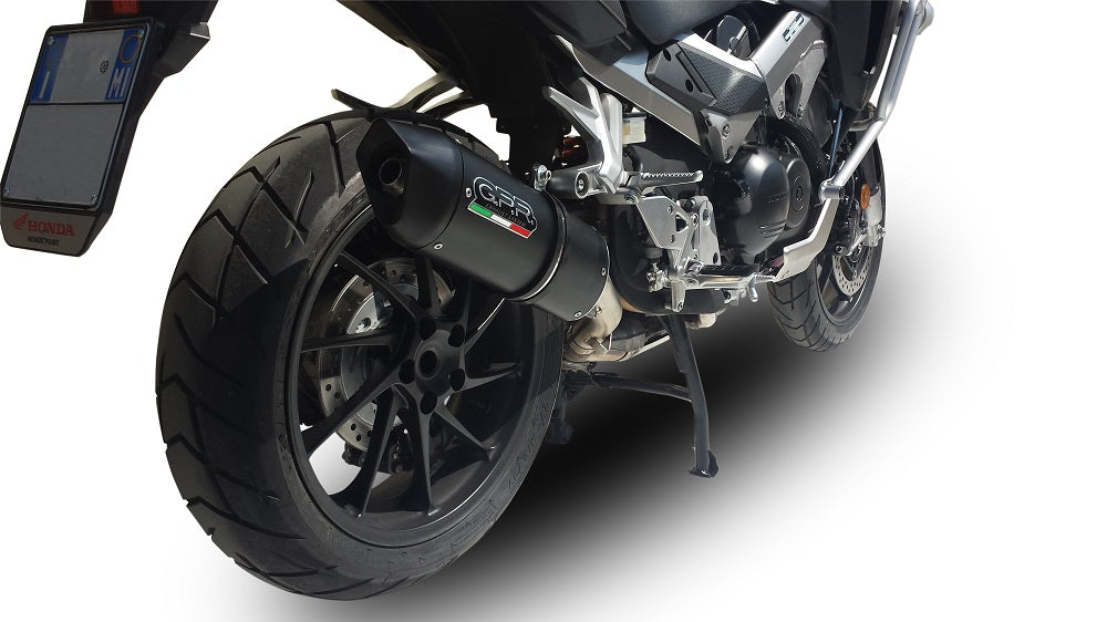 GPR Exhaust System Honda Crossrunner 800 VFR800X 2015-2016, Furore Nero, Slip-on Exhaust Including Removable DB Killer and Link Pipe