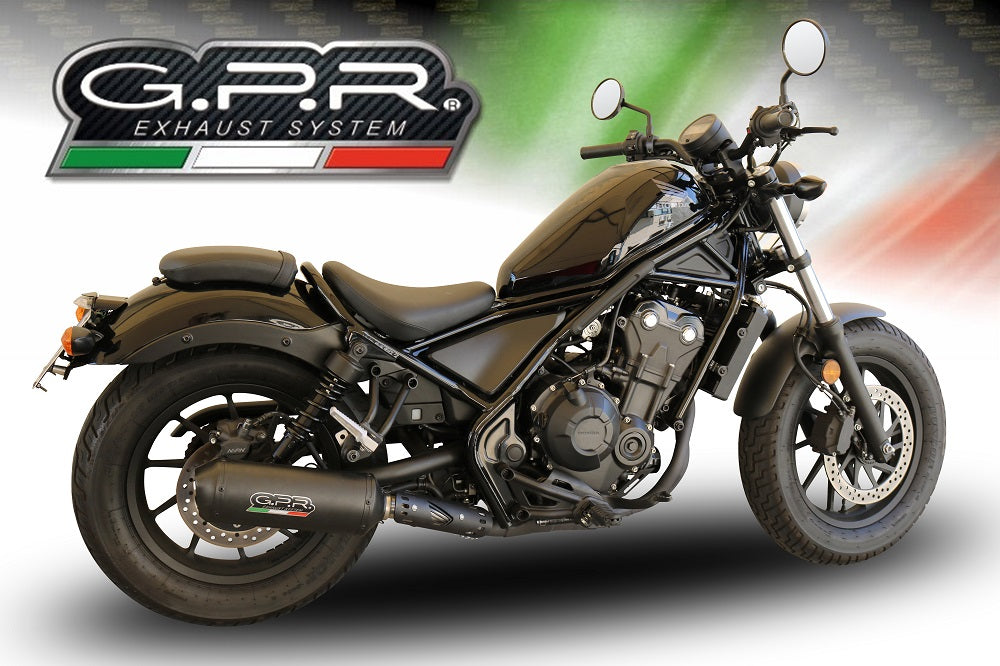 GPR Exhaust System Honda CMX500 Rebel 2021-2023, Ghisa , Slip-on Exhaust Including Removable DB Killer and Link Pipe