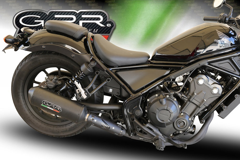 GPR Exhaust System Honda CMX500 Rebel 2021-2023, Ghisa , Slip-on Exhaust Including Removable DB Killer and Link Pipe