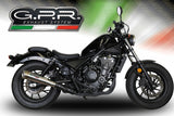 GPR Exhaust System Honda CMX500 Rebel 2021-2023, Powercone Evo, Slip-on Exhaust Including Removable DB Killer and Link Pipe