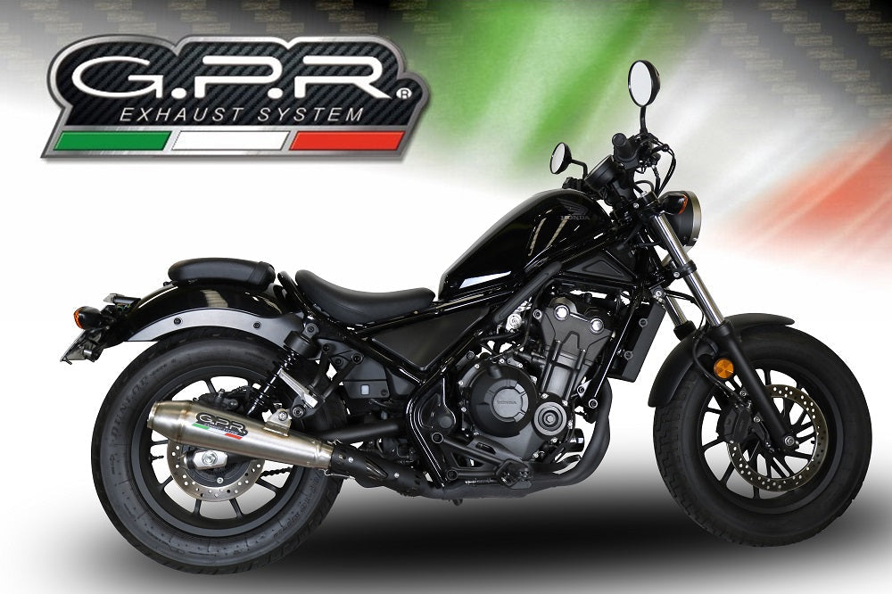 GPR Exhaust System Honda CMX500 Rebel 2021-2023, Ultracone, Slip-on Exhaust Including Removable DB Killer and Link Pipe