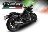 GPR Exhaust System Honda CMX500 Rebel 2021-2023, Ultracone, Slip-on Exhaust Including Removable DB Killer and Link Pipe