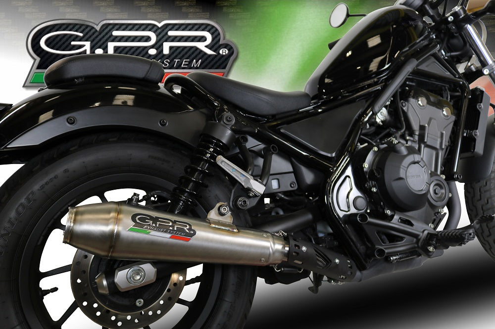 GPR Exhaust System Honda CMX500 Rebel 2021-2023, Ultracone, Slip-on Exhaust Including Removable DB Killer and Link Pipe