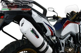 GPR Exhaust System Honda CRF1000L Africa Twin 2015-2017, Albus Ceramic, Slip-on Exhaust Including Removable DB Killer and Link Pipe