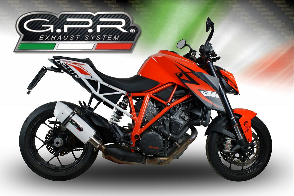 GPR Exhaust System Ktm Superduke 1290 R 2017-2019, Albus Evo4, Slip-on Exhaust Including Removable DB Killer and Link Pipe