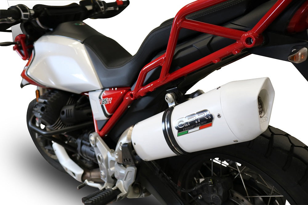 GPR Exhaust System Moto Guzzi V85TT 2021-2023, Albus Evo4, Slip-on Exhaust Including Removable DB Killer and Link Pipe