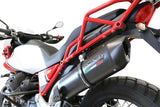 GPR Exhaust System Moto Guzzi V85TT 2021-2023, Furore Evo4 Nero, Slip-on Exhaust Including Removable DB Killer and Link Pipe