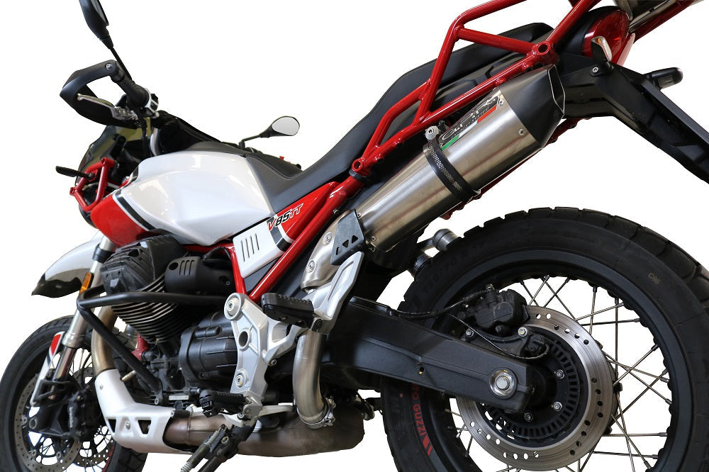 GPR Exhaust System Moto Guzzi V85TT 2019-2020, Gpe Ann. titanium, Slip-on Exhaust Including Link Pipe