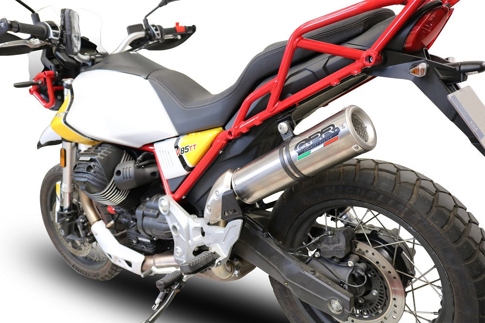 GPR Exhaust System Moto Guzzi V85TT 2019-2020, M3 Inox , Slip-on Exhaust Including Link Pipe