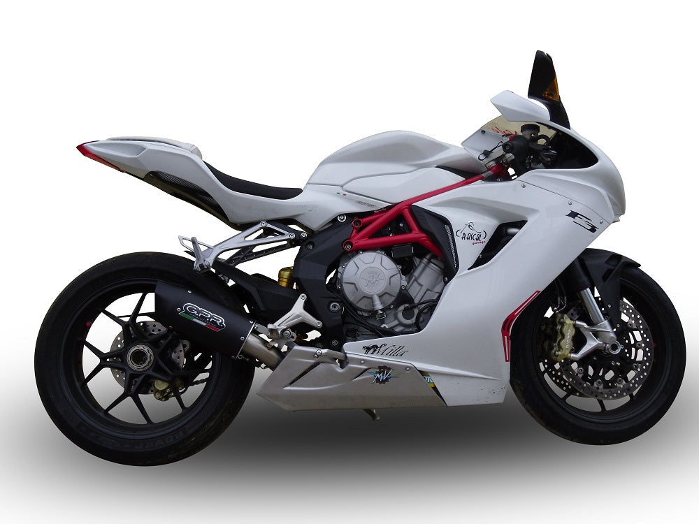 GPR Exhaust System Mv Agusta Brutale 675 2012-2015, Furore Poppy, Slip-on Exhaust Including Removable DB Killer and Link Pipe