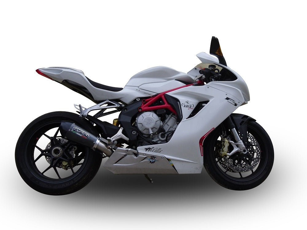 GPR Exhaust System Mv Agusta Brutale 675 2012-2015, Gpe Ann. Poppy, Slip-on Exhaust Including Removable DB Killer and Link Pipe