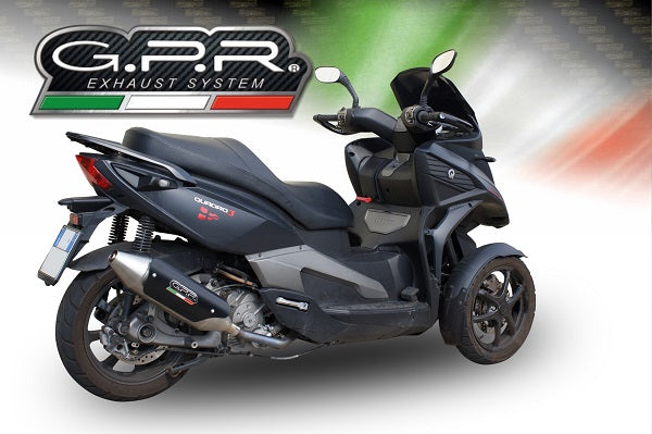 GPR Exhaust System Quadro Qv 3 2018-2020, Power Bomb, Slip-on Exhaust Including Removable DB Killer and Link Pipe