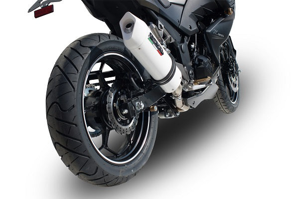 GPR Exhaust System Kawasaki Z300 2014-2017, Albus Ceramic, Slip-on Exhaust Including Removable DB Killer and Link Pipe