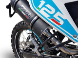 GPR Exhaust System Malaguti Xtm 125 Enduro 2021-2023, Furore Nero, Slip-on Exhaust Including Link Pipe and Removable DB Killer