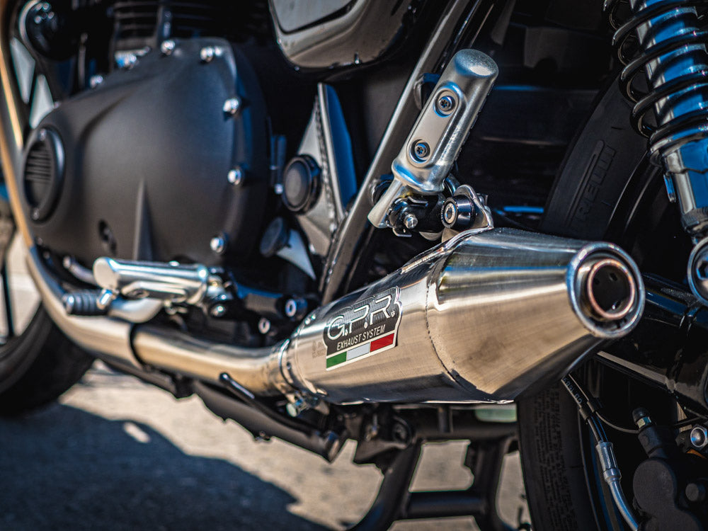 GPR Exhaust System Triumph Street Twin 900 2015-2019, Vintacone, Dual slip-on Including Removable DB Killers and Link Pipes