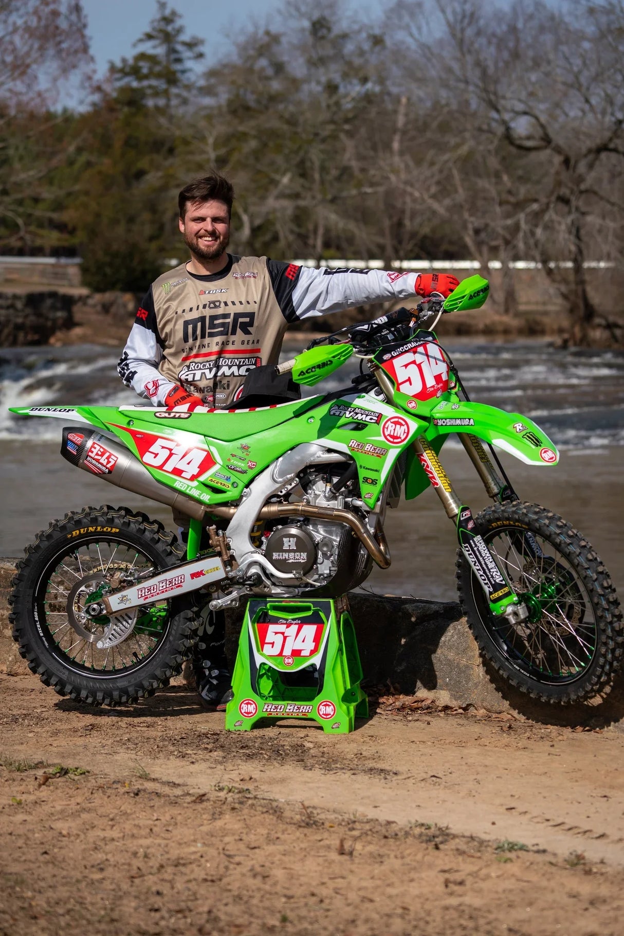 Escape completo de acero inoxidable Yoshimura KX450F 2024 RS-12, con silenciador de acero inoxidable 244730S320 