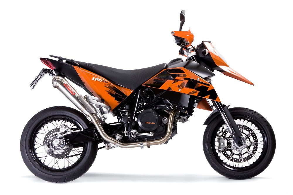 GPR Exhaust System Ktm Supermoto 690 2007-2009, Powercone Evo, Full System Exhaust, Including Removable DB Killer