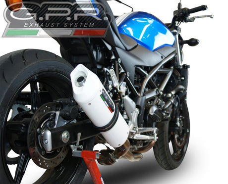 GPR Exhaust System Suzuki SV650A 2021-2023, Albus Evo4, Slip-on Exhaust Including Removable DB Killer and Link Pipe