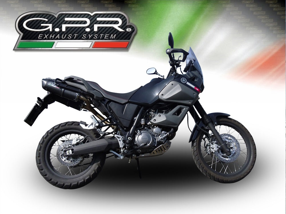 GPR Exhaust System Yamaha Xt 660 Z Teneré 2008-2016, Furore Nero, Dual slip-on Including Removable DB Killers and Link Pipes