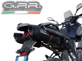 GPR Exhaust System Yamaha Xt 660 Z Teneré 2008-2016, Furore Nero, Dual slip-on Including Removable DB Killers and Link Pipes