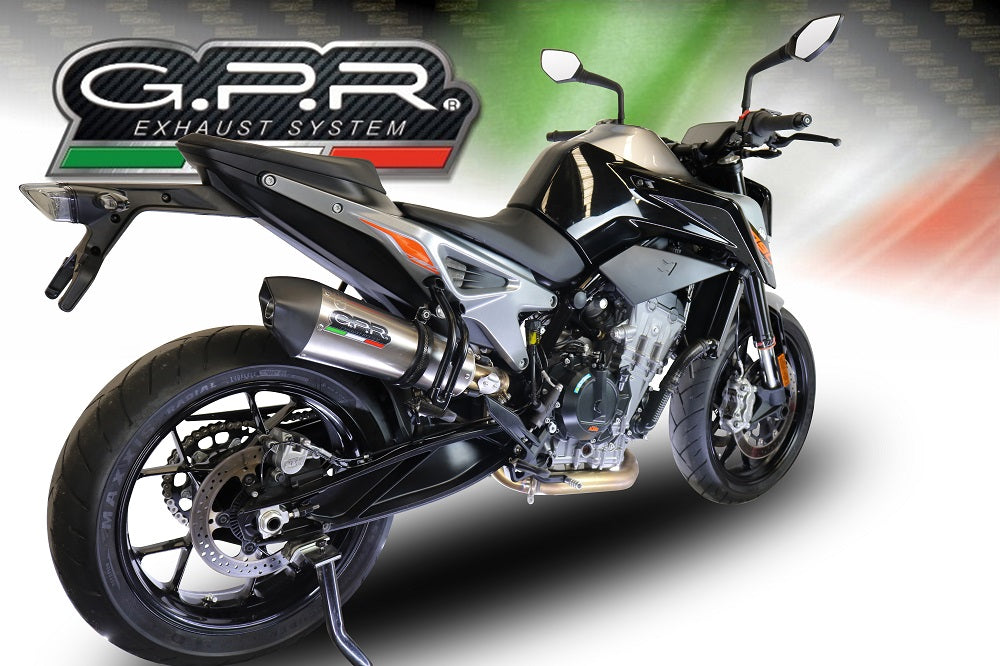 GPR Exhaust System Ktm Duke 790 2017-2020, Gpe Ann. titanium, Slip-on Exhaust Including Link Pipe