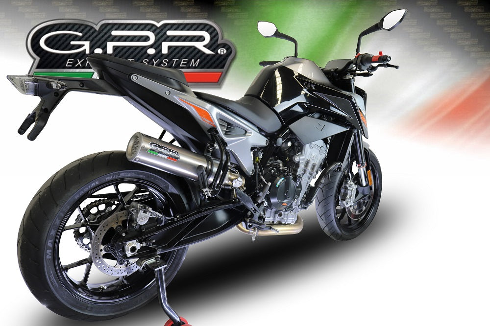 GPR Exhaust System Ktm Duke 790 2017-2020, M3 Titanium Natural, Slip-on Exhaust Including Removable DB Killer and Link Pipe