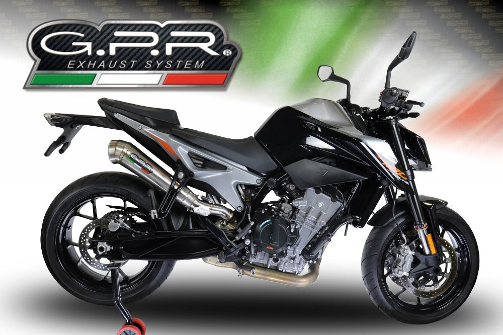 GPR Exhaust System Ktm Duke 790 2021-2023, Powercone Evo, Slip-on Exhaust Including Removable DB Killer and Link Pipe