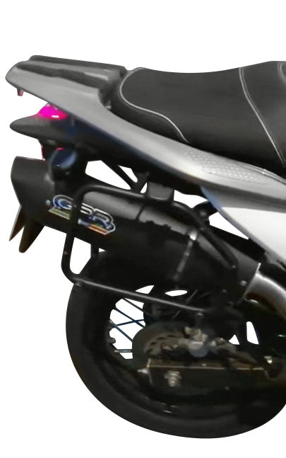 GPR Exhaust System Honda Transalp XL700V 2007-2014, Furore Nero, Slip-on Exhaust Including Removable DB Killer and Link Pipe