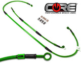 Husqvarna FE250 2014-2016 Front and Rear Brake Lines Green Steel Braided