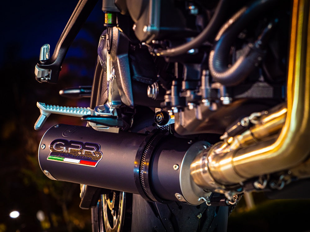 GPR Exhaust System Triumph Trident 660 2021-2023, M3 Black Titanium, Full System Exhaust, Including Removable DB Killer