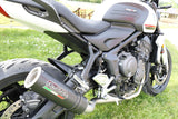 GPR Exhaust System Triumph Trident 660 2021-2023, M3 Black Titanium, Full System Exhaust, Including Removable DB Killer